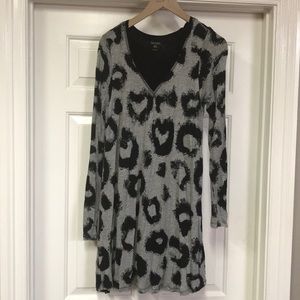 Grey and Black Dress